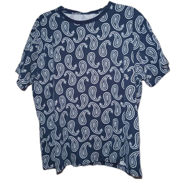 Original Use Mens Navy/White Paisley Tee Shirt Size XL - Picture 1 of 3